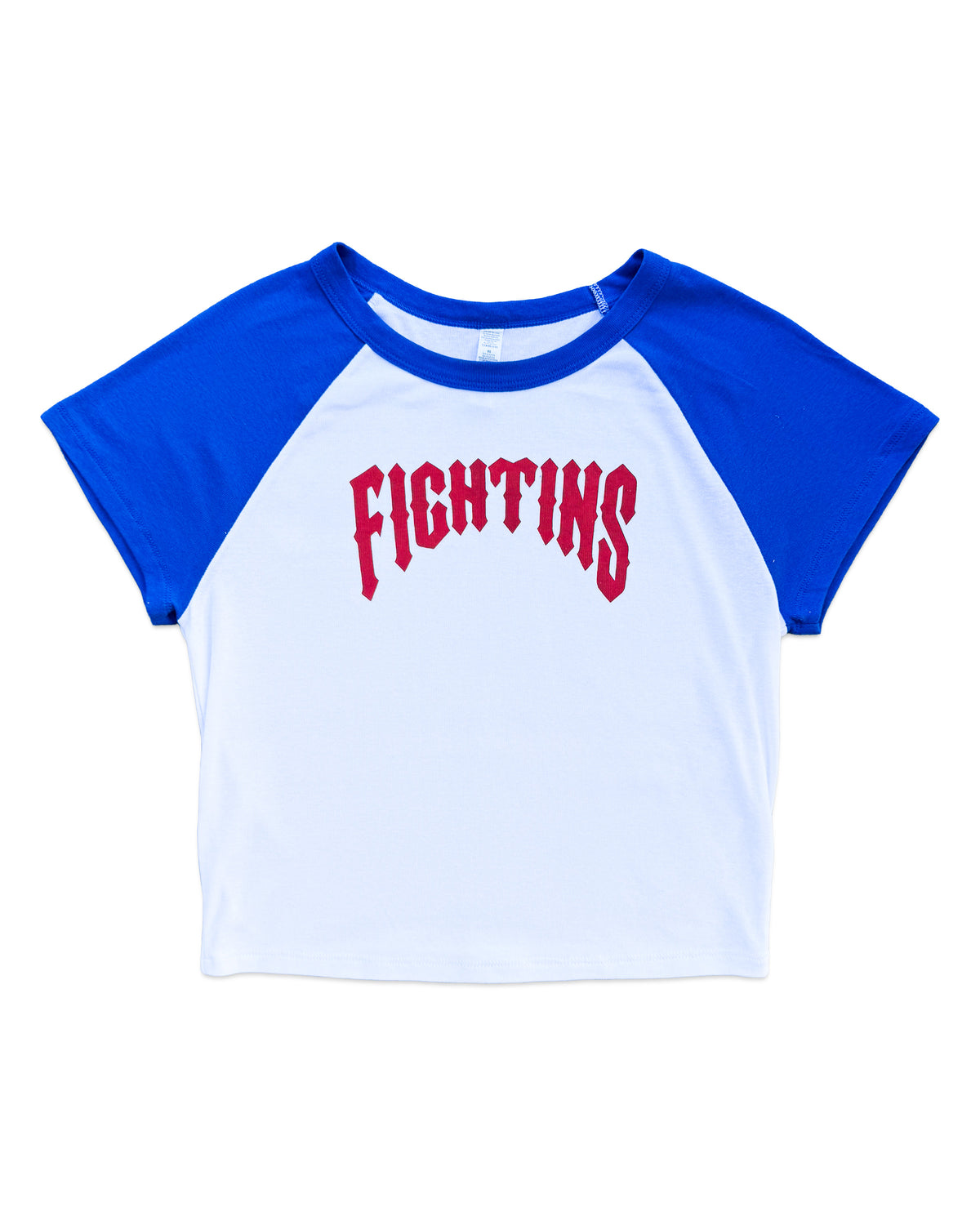 Women's 'Fightins' Baseball Tee (Blue and White)