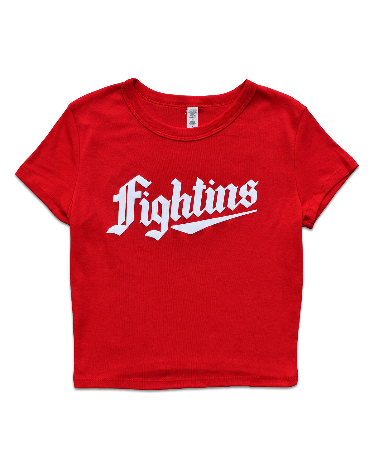 Women's 'Fightins' Baby Tee (Red)