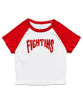 Women's 'Fightins' Baseball Tee (Red and White)