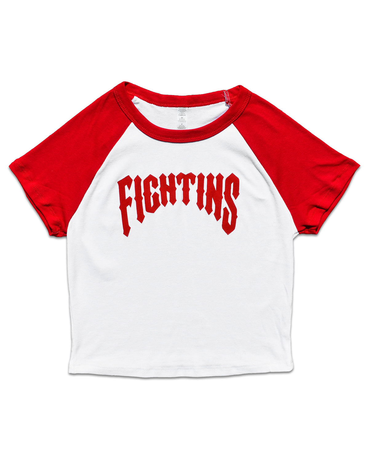 Women's 'Fightins' Baseball Tee (Red and White)